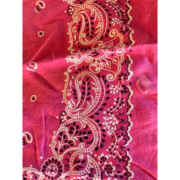 Vtg Pink Bandana Fast Color RN13960 Made in USA - Picture 5 of 5